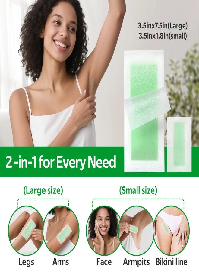 Waxfans Hair Removal Wax Strips for Face/Body/Bikini - 56 Count Hypoallergenic Depilatory Kit with 4 Soothing Wipes - All Skin & Hair Types - Image 3